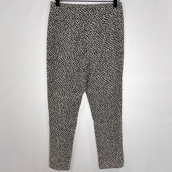 Who What Wear Animal Print High Rise Ankle Crop Skinny Pants Cream Black Size 8 - Picture 7 of 13
